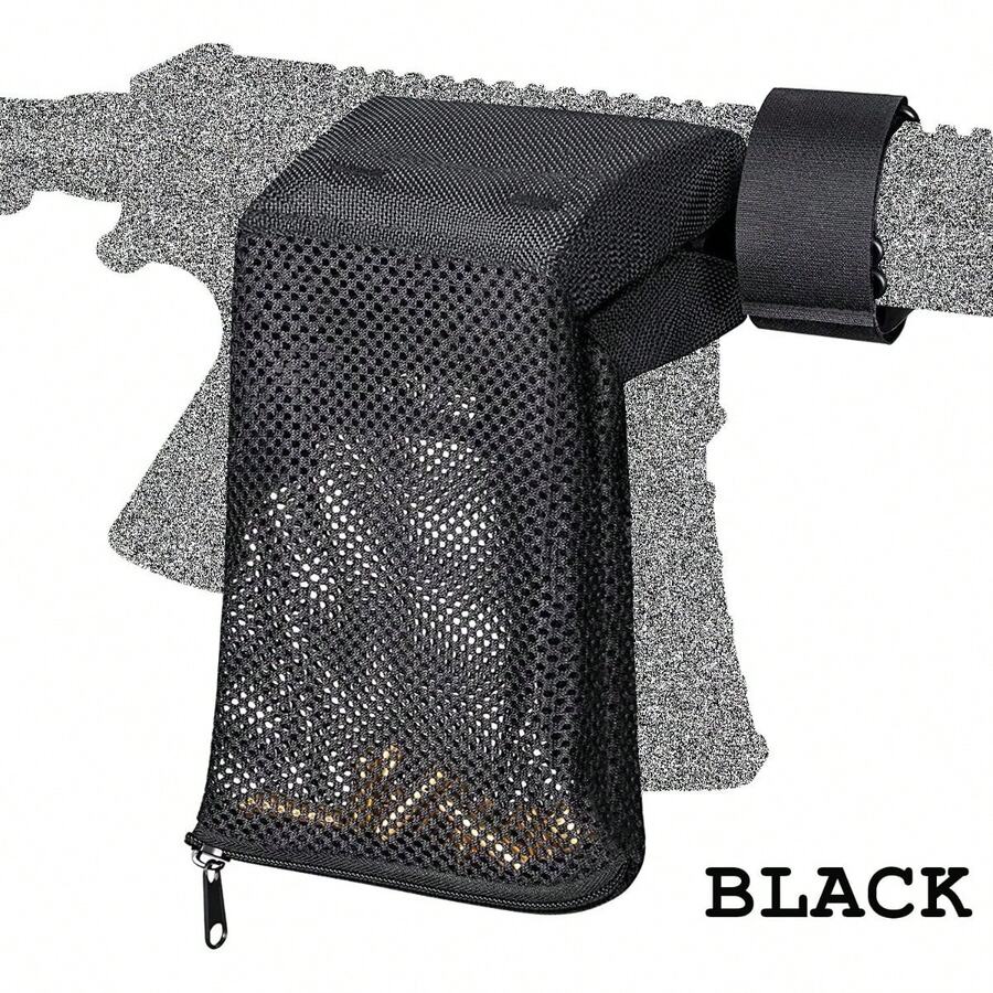 Brass Shell Catcher Bag, Tactical Cartridge Nylon Mesh Collector Casing Brass Catcher For Range Shooting - Black - View 1