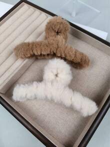 1 chiếc/3 chiếc kẹp tóc thời trang kiểu nhung mềm mại, phù hợp với tóc mỏng; kẹp tóc bằng cotton dễ thương, phù hợp với tóc dày; phụ kiện tóc phong cách nhiệt đới bãi biển; quà tặng ngày lễ cho bé gái. - Nhiều màu - Xem 11