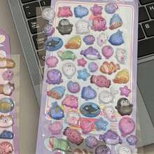 1 pieza Pegatina 3D con relieve de diamante, pegatina 3D de cristal adhesiva fuerte con lindos animales como gatos y perros, pegatina decorativa hecha a mano, nueva pegatina de estilo de dibujos animados adorable al estilo INS - se puede usar para decorar diarios, fundas de teléfono, escritorios, habitaciones, tapas de portátiles, etc. - Multicolor - Ver 4