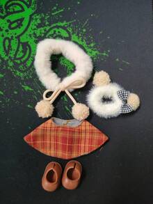 适用于娃娃的配件服装套装，包含迷你眼镜、包包、娃娃帽+T恤和迷你鞋，适合17厘米娃娃的换装配件，迷你服装用品，收藏家的独特礼物 - 彩色 - 查看 16