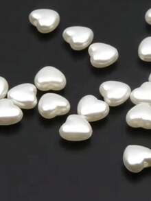 Bead Spacers 100/200 Pcs Shell, Star, Teardrop, Flower And Other Shapes Pearly Jewelry Crafts - Corazón - aprox. 9 mm - Ver 2