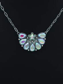 1件西部牛仔风格绿松石几何不对称夸张吊坠项链 - 項鍊 - 查看 6