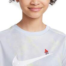 Áo thun ngắn tay cổ tròn in họa tiết, thoáng khí Nike - Bụi tím - Xem 3