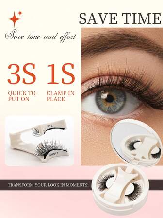 1 Pair Magnetic Quantum Lashes, Dense & Criss-Cross Natural Look, Easy To Wear Magnetic False Eyelashes