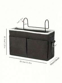 Multi-Functional Fabric Wall-Mounted Storage Rack - Fashionable Linen Dorm Storage Bag With Multiple Pockets For Bedside Cabinet, Cabinet And Student Essentials, Space-Saving Tidy Solution, Pencil Case, Student Bedside Storage Bag, Room Decor, Home Decor, Bedroom Decor, School Supplies, Campus Decor, Storage Organizer Bag - Multicolor - View 5