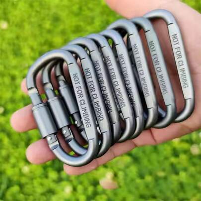 1/3/6 piezas de mosquetones de metal de alta resistencia, duraderos para camping y senderismo al aire libre