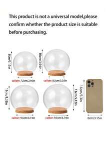 1pc Eternal Flower Glass Dome, Transparent Glass Cover Specifically For Tulips - Multicolor - View 3