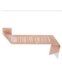 3pcs/Set Rose Gold Birthday Queen Sash Set - Includes Birthday Queen Sash, Birthday Crown And Birthday Glasses, Birthday Party Photo Props, Birthday Party Gift Set - Multicolor - View 10