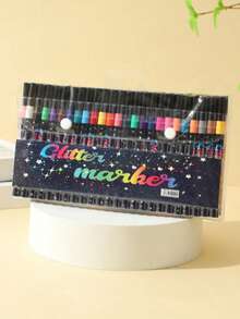 12/24/36/48 Colors Direct-To-Surface Liquid Acrylic Paint Marker Pen Set, Professional Drawing Soft Tip Pens And Markers, Acrylic Paint Pens, Suitable For Wood, Stone, Canvas, Glass, Fabric, Eggs, Rocks Painting And DIY Crafts Art Supplies, Back To School, Christmas Gift - Multicolor - View 3