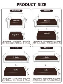 1 pieza Funda de cojín de asiento de sofá elástica y extraíble con estampado, adecuada para sala de estar, dormitorio, protección de sofá de oficina, decoración del hogar - Multicolor - Ver 4