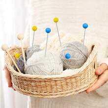 500 Pieces Of 4x45mm Blue And Yellow Double-Coloured Glass Pins, Extended Length And Thickened For High-Temperature Resistance, Suitable For Wedding Bouquet Decoration And DIY Positioning.