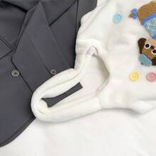 Bolso de peluche con diseño de cachorro lindo para otoño e invierno, bolso de hombro grande y mullido para estudiantes, bolso versátil de tote para niñas - Azul - Ver 8