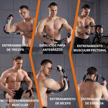 Ejercitador de Brazo Ajustable , Fortalecedor de Antebrazo y Arm Trainer Ajustable en 30-50kg, Diseño Desmontable, Ejercitador de Brazos para Torso, Equipo Gimnasio en Casa - Azul - Ver 4