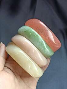 1/4pcs Fashionable Exaggerated Bohemian Style Multicolor Resin Bracelet, Suitable For Women's Daily Matching - Multicolor - View 3