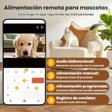zxr Dispensador de Comida para Gato y 6L con cámara para Mascotas App WiFi Doble Banda alimentador automático con cámara comedero automático 6L para Mascotas89 - 5L - Ver 6