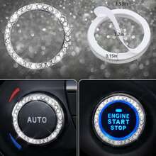 Hiny Artificial Rhinestone Car Interior Decoration 11pcs Set, Stylish All-Season Accessories For Your Vehicle, Vehicle Decor, Interior Embellishment, Shiny Accents, Rhinestone Design, Handcrafted Accents, Highshine Finish, Decorative Pieces - 11 CÁI - Xem 3