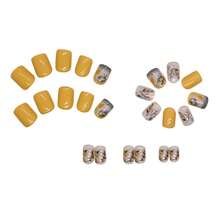 French Short Press On Nails For Women - 4 Box 96 Pcs Christmas Holiday Fake Nails Kit, Square Medium Length False Nails With Designs.Women Cute Pink Colos Nails,Valentine's Day Nails With Jelly Glue And Nail File, Multi Color Easy Wearing Nails For Daily, Work, Party - Nhiều màu 356 - Xem 5