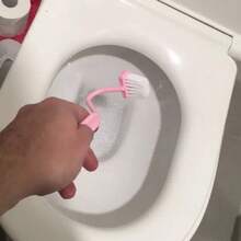 V型马桶刷，长效刷毛，轻松清洁每个角落，舒适握柄（1个）