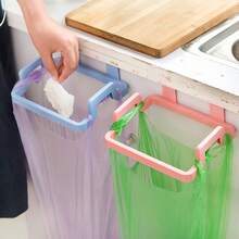 "Kitchen Cabinet Trash Bag Holder - Clip-On Garbage Bag Hanger For Countertop Waste Sorting" - Pink - View 5