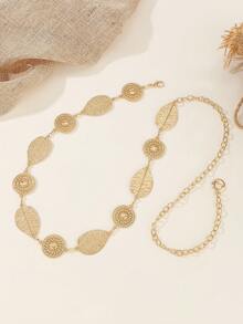 女士时尚腰链，复古设计，秋季，万圣节 - 銀色 - 查看 8