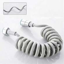 Pistola Multifuncional para Inodoro - Kit 3 Piezas con Base de Perforación, Boquilla Acero Inoxidable y Manguera 2m - Plateado - Ver 3