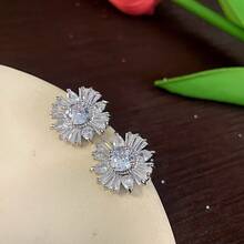Forest Style  Flower Metal Bowknot Earrings French Retro High-End Earrings Exquisite Light Luxury Fashion Ear Jewelry - E6357 Silver Needle - Silver - View 50