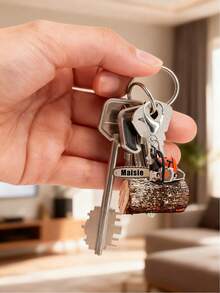 定制钥匙扣，农场木材主题钥匙扣，可定制姓名，工具造型，时尚包包挂饰钥匙扣，迷你字母饰品，适合日常佩戴、派对回礼、生日礼物、友谊纪念品、节日礼物、包包装饰及钥匙配件，是送给女孩、男孩、朋友、家人的完美工艺装饰品，也是交换小礼物的理想选择。 - 彩色 - 查看 4