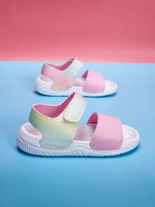 1双儿童时尚可调节拖鞋，防滑、轻便、透气，适合室内、室外、休闲穿着，平底凉鞋 - 粉色 - 查看 8