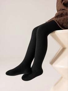 3pcs/Pack Girls/Toddlers Classic Simple Casual Thermal Lined Thick Warm Tights, Skin-Friendly Soft Fashionable Versatile Leggings Suitable For Autumn/Winter Daily Wear Or Holiday Gifts - Multicolor - View 7