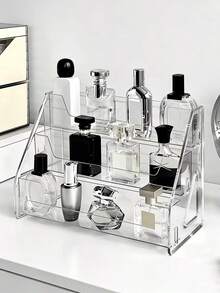 五层化妆品及珠宝收纳架 - 节省空间的梳妆台面置物架，多功能收纳盒，可收纳化妆品、香水、浴室用品 - 女士理想礼物，多层展示架，抛光表面，家居收纳必备 - 彩色 - 查看 11