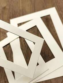 10 Piece Wooden Frame Liner, 6-Inch, 7-Inch, 8-Inch White Wooden Frame Liner For Photo Wall Display, Rectangular Gray White Lined Cardboard, Art Display Frame, Frame Cardboard - Multicolor - View 4