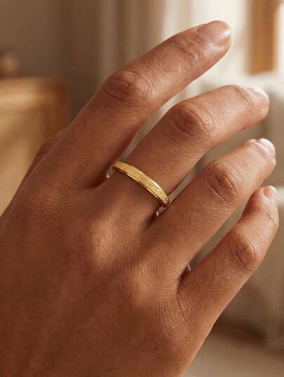 1pc Minimalist Matte Finish Ring - Fashionable Accessory, Suitable For Daily Wear, Also Makes A Great Gift For Christmas, New Year, Valentine's Day And Other Holidays