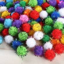 20 pièces Balles de jouet pour chat de couleurs aléatoires, balles en peluche de couleurs assorties pour chat, balles de jouet pour chat, balles de jouet pour animaux de compagnie, balles de stress en peluche interactives pour chat - Couleur Aléatoire - Voir 8
