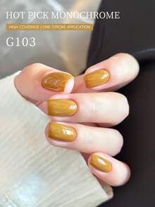 XEIJAYI 1 Bottle 15ml Yellow & Red Gel Nail Polish, Removable Gel Nail Polish, Suitable For All Seasons - DIY Home Manicure Salon Nails - Yellow - View 5