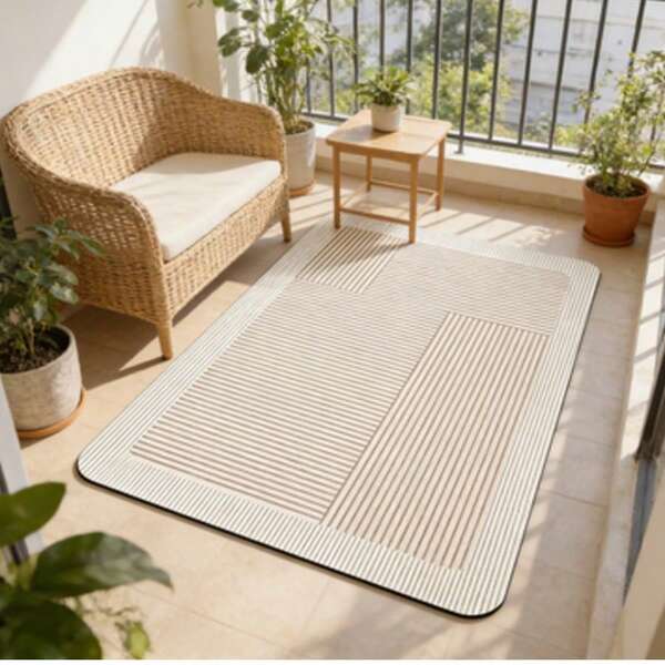 1pc Bathroom Rug Set - Non-Slip Absorbent Microfiber Bathroom Mat | Washable Bathroom Carpet