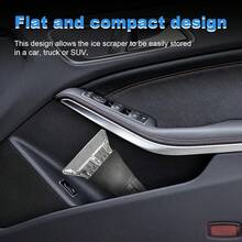 1pc Car Ice Scraper - Black Plastic Handle + Clear Scraper Blade, Portable Windshield/Window Deicing Scraper, Suitable For Sedan/SUV/Truck/RV, Winter Snow Removal Tool - Multicolor - View 3