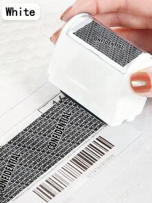 隐私保护滚轮印章，送货单地址隐私笔，防止个人信息泄露，方便的隐私和安全保护，速干印章墨水 - 提供 3 个可替换墨盒，适用于学校用品，返校