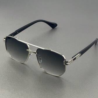 1pc/2pcs Retro Metal Classic Large Frame Men's Sunglasses