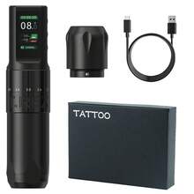 T-Rex 1 Set Tattoo Kit, Wireless Rotary Tattoo Pen Set, Adjustable 7-Liner Tattoo Machine, 1600mAh Power Supply, Smart Display - 彩色 - 查看 11