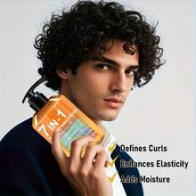 9.47 Oz, 7-In-1 Curl Defining Cream | Moisturizing Styling Cream For Adults | 1 Bottle, Long-Lasting Hold, Frizz Control, Non-Greasy, Suitable For Straight, Wavy And Curly Hair, Stylish Bottle Design, Unisex. - Multicolor - View 7