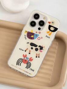 1 Pieza Funda de teléfono con diseño lindo de pez, vaca, pato, cangrejo para iPhone17, iPhone17Promax, 17, 16ProMax, 16Pro, 16Plus, 16, 15Promax, 15pro, 15Plus, iPhone14Promax, 14Pro, 14/13, adecuado para niñas, para regalar a familiares, amigos, compañeros de clase, mejores amigos y regalos del Día de San Valentín