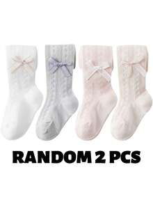 1pc Girls' Fashionable Thin Mesh Pantyhose, Spring/Summer Baby Infant Girls' White Leggings - Multicolor - View 30