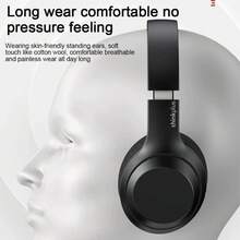 Tai nghe Bluetooth trùm đầu Lenovo - Chơi game, Nghe nhạc, Bass mạnh, Tai nghe chống ồn có thể gập lại dành cho thể thao và giải trí - màu đen - Xem 7