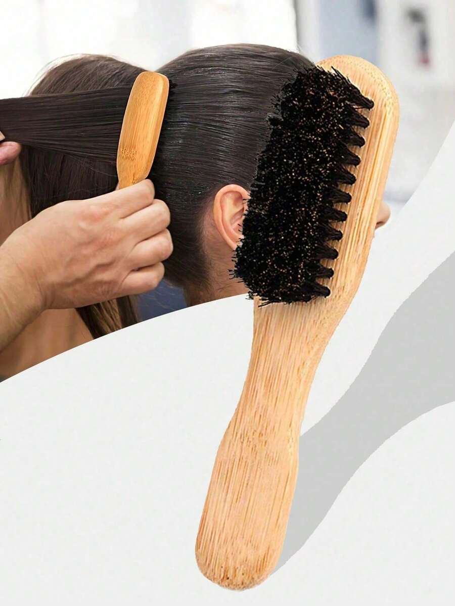 1pc Unisex Hair Brush/Beard Brush, Fragrance-Free Professional Hair Brush, Gradient Comb And Haircut Cleaner Brush, Smooth Grooming Tool, Thick/Thin Hair Brush, Suitable For National Day, Bathroom, Scalp Massage, Back To School, Travel & Holiday, Daily Life, Valentine's Day - Multicolor - View 1