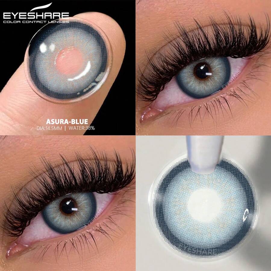 EYESHARE 1 Pair Asura Series Color Contact Lens For Eyes Natural Beauty Eye Makeup Lenses Yearly Use 14.5mm