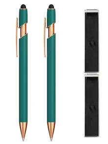 【客製化】1-32支個性化金屬可伸縮鑽石圓珠筆 + 觸控螢幕觸控筆套組 | 防滑握把 + 流暢書寫中尖 | 相容手機/平板/辦公設備 | 可刻印姓名/日期/Logo | 商務刻字筆 + 教師節禮物 + 結婚新人中性筆 | 適合學生/上班族/教師（男女通用） | 節日生日禮物（母親節/聖誕節/畢業季） | 辦公返校必備 - 按動原子筆系列(金件) - 查看 34