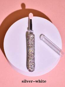 Diseño de mango con diamantes de colores múltiples, Pincel de labios, Herramienta de pincel de silicona para labios, Pincel aplicador de lápiz labial, Con tapa protectora, Adecuado para brochas de maquillaje, aplicadores de mascarilla labial, sombra de ojos, pincel de labios para aplicar máscara facial, lápiz labial y brillo de labios.