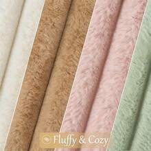 4pcs Solid Color Pillow Covers, Suitable As Sofa Faux Fur Cushion Covers, Home Decor - Milky White + Camel + Pink + Sage Green - View 5
