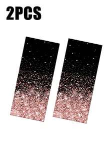 3 件，137 * 274 厘米/54 * 108 英寸一次性派对桌布，黑色和玫瑰金主题图案桌布，适合各种主题派对和日常使用（可悬挂作为背景以增强节日气氛） - 黑粉紅色 - 查看 10