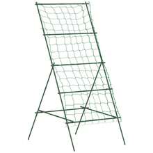 Outsunny Steel Trellis, Stainless Steel, A-Shaped Plant Support For Climbing Plants, 101x133x227 Cm, Garden Trellis, Plant Support For Vegetables, Flowers, And Climbing Plants, Green - Green - View 4